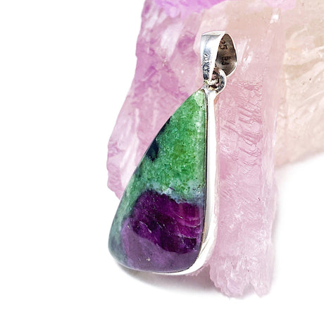 Ruby in Zoisite freeform pendant PPGJ365 - Nature's Magick