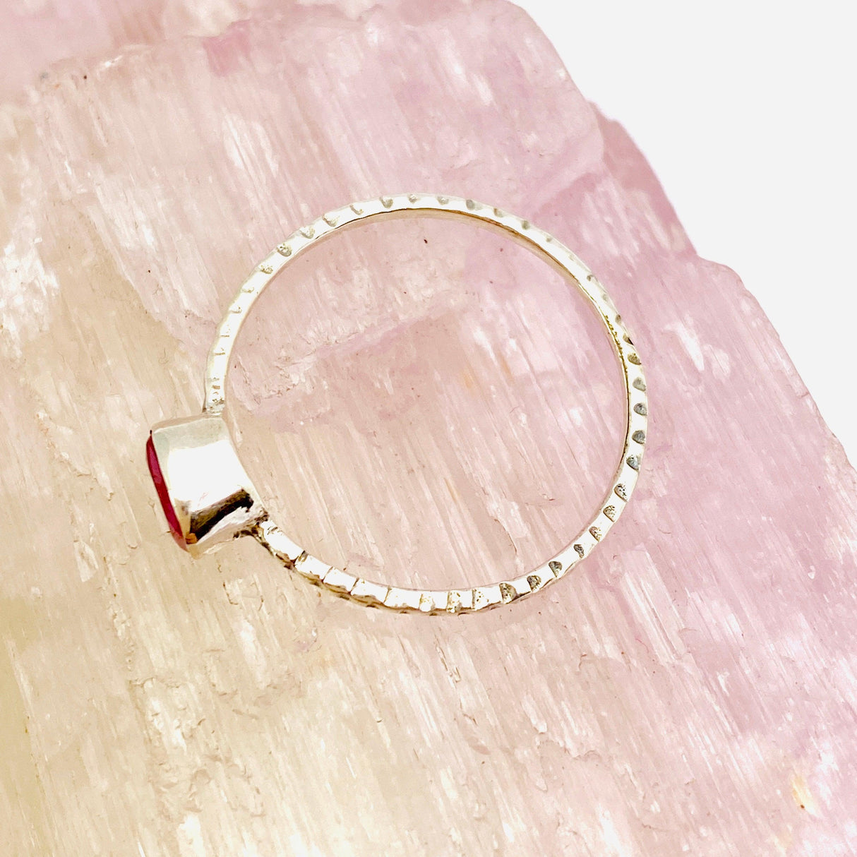 Ruby Oval Faceted Fine Band Ring R3750-RU - Nature's Magick