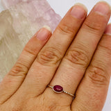 Ruby Oval Faceted Fine Band Ring R3750-RU - Nature's Magick