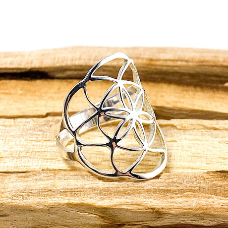 Sacred Geometry - Seed of Life - Sterling Silver Ring RG342 - Nature's Magick