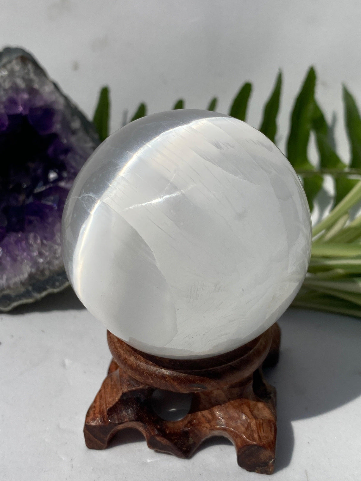 Selenite Sphere 50mm - Nature's Magick