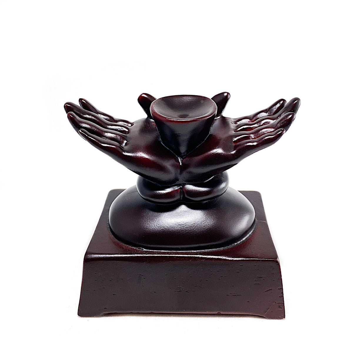 Sphere stand - open hands with lotus SPH08 - Nature's Magick