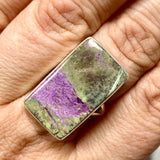 Stitchtite in Serpentine (Atlantasite) rectangular ring s.8 KRGJ2617 - Nature's Magick