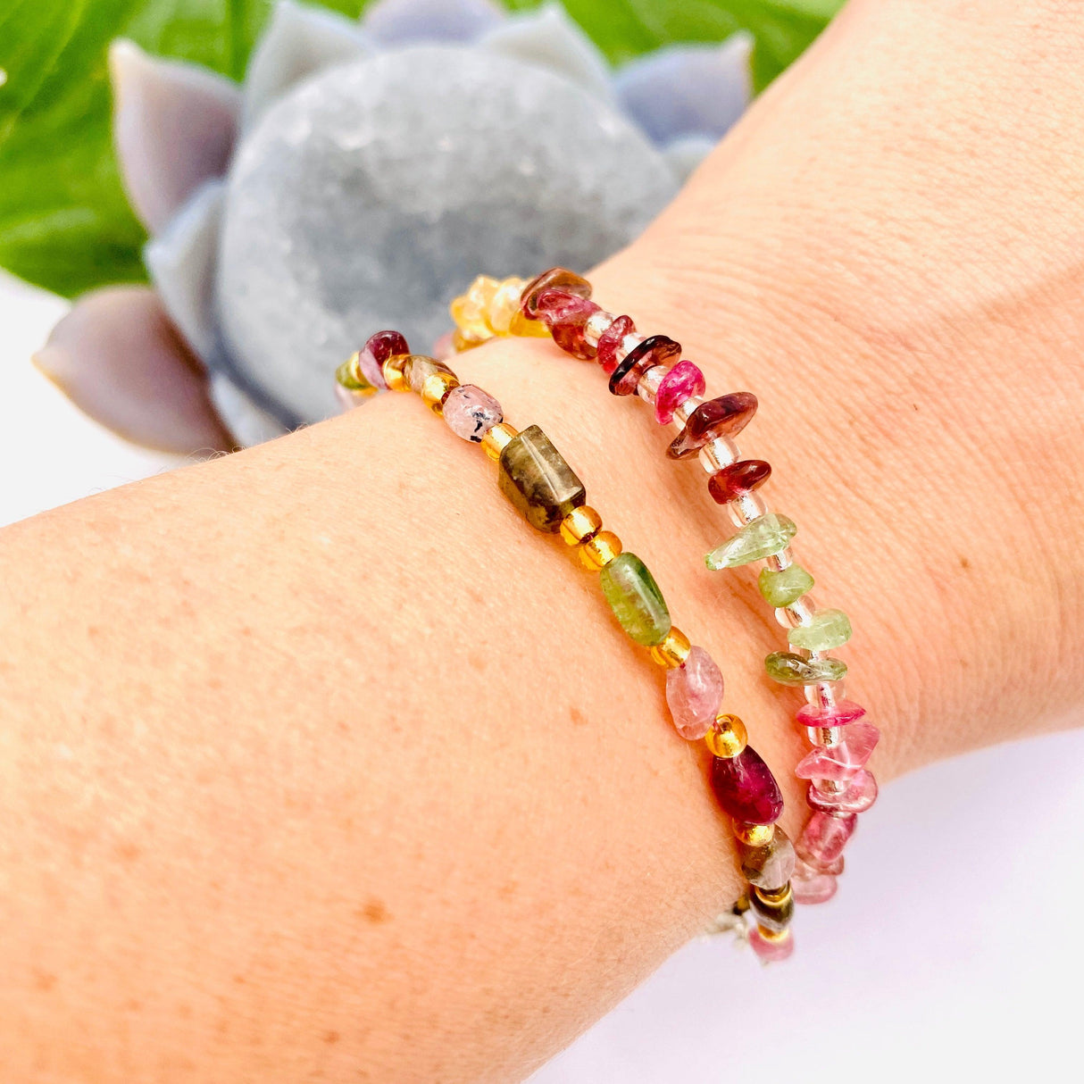 Tourmaline beaded bracelets - Nature's Magick