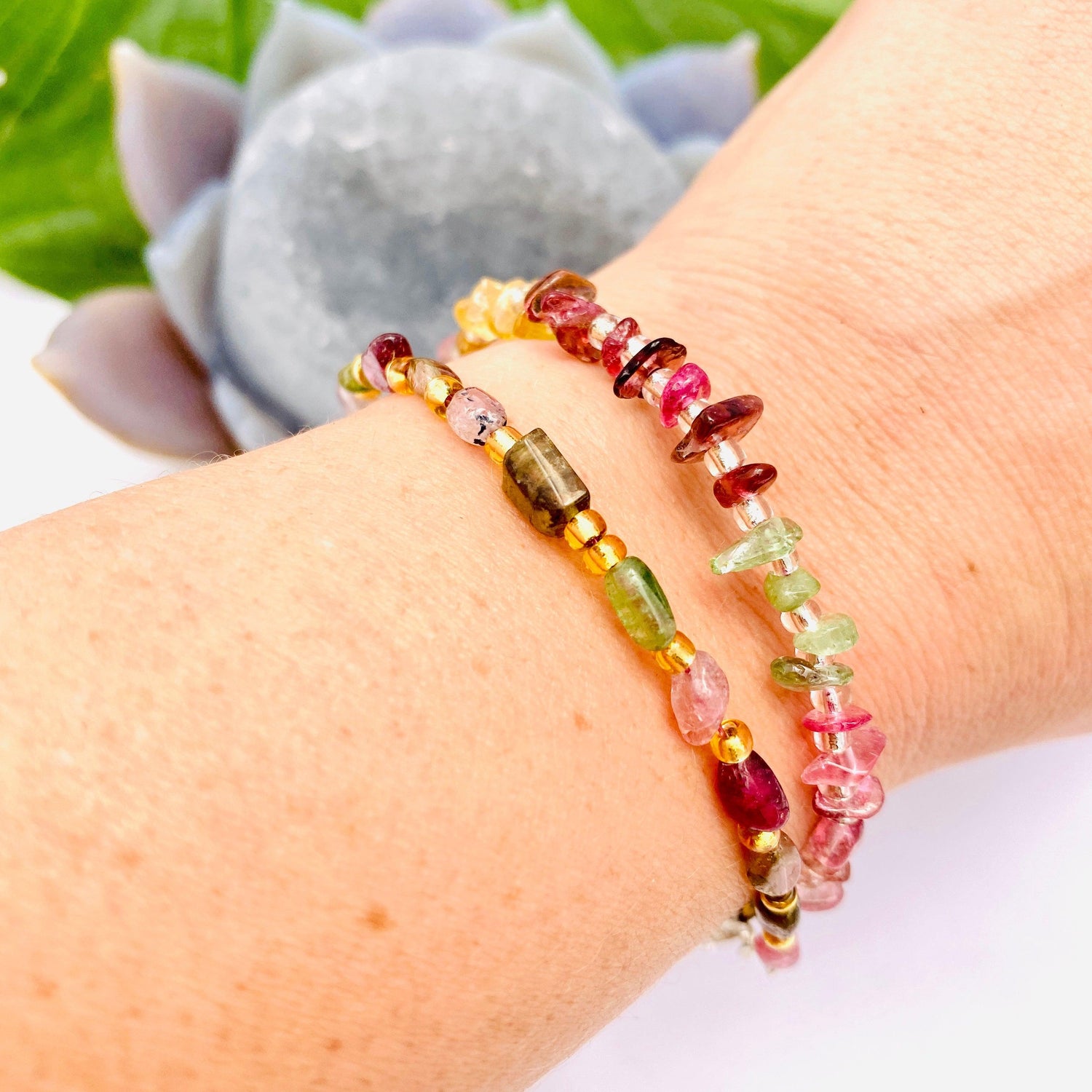 Tourmaline beaded bracelets - Nature's Magick