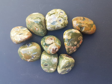 Tumbled Stone - Rainforest Jasper / Green Rhyolite - Nature's Magick