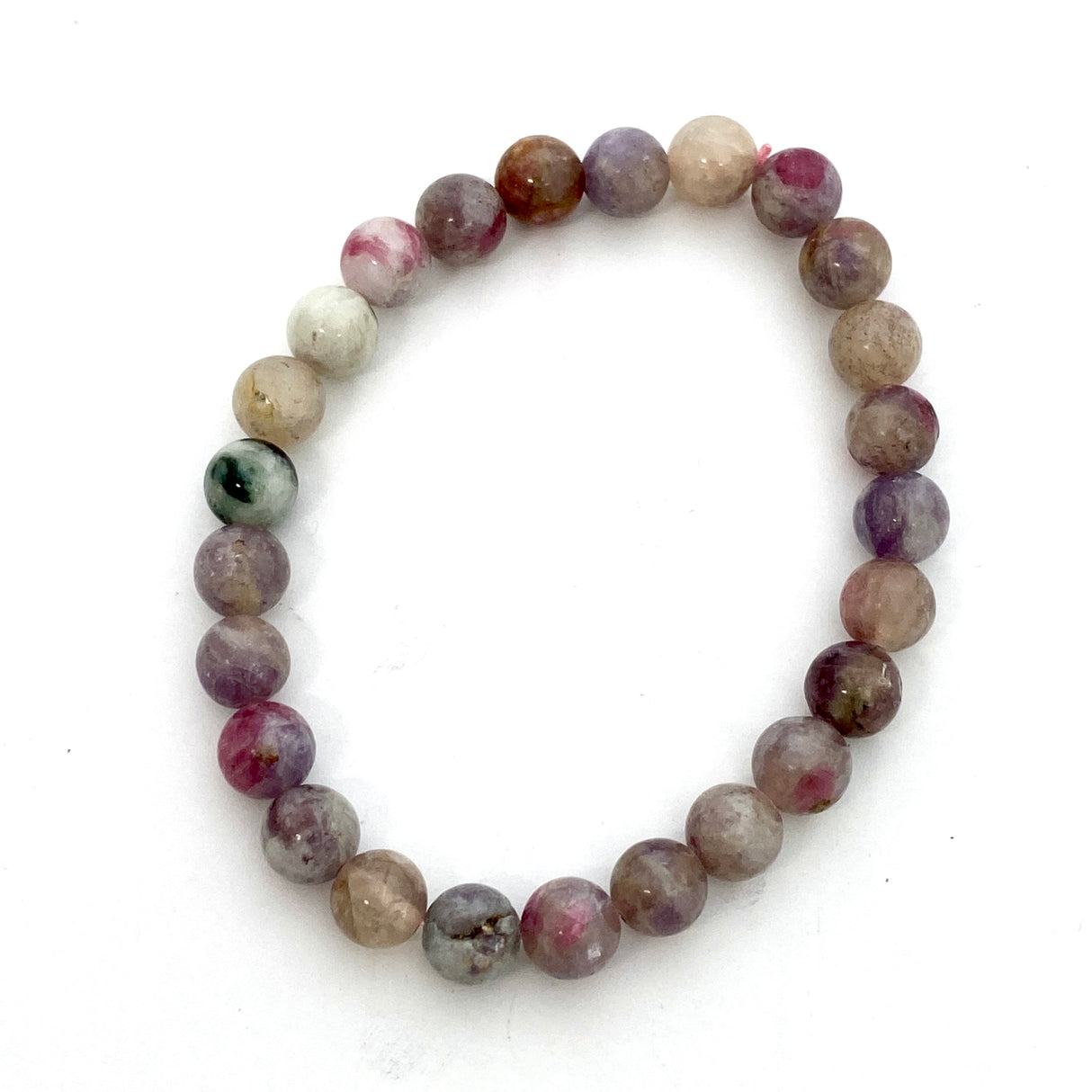 Pegmatite "Unicorn stone" Bracelet - Pink Tourmaline, Lepidolite and Quartz