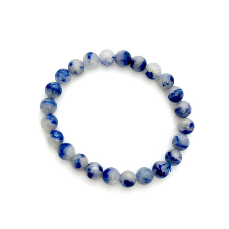 Dumortierite in Quartz Bracelet