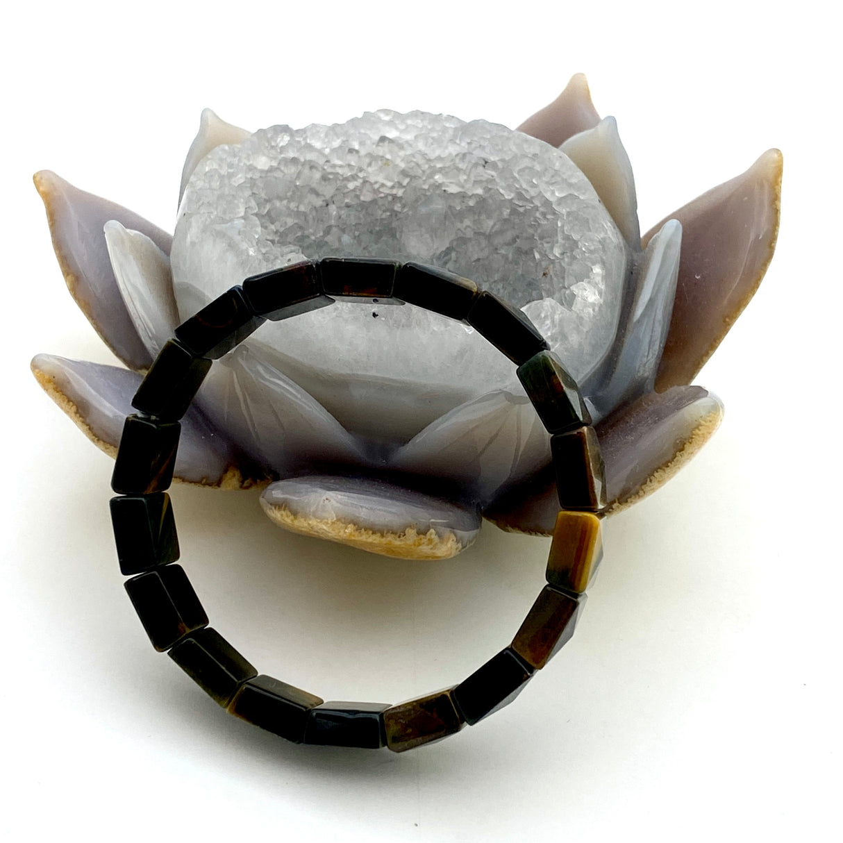 Tiger's Eye Bracelet Flat Square Facet