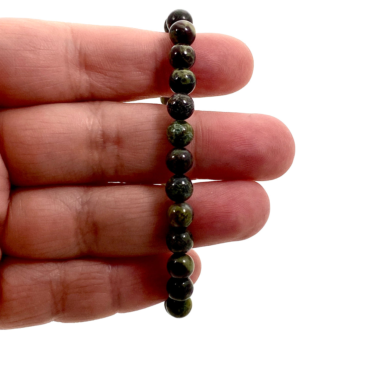 Dragon blood jasper (Bastite) bracelet