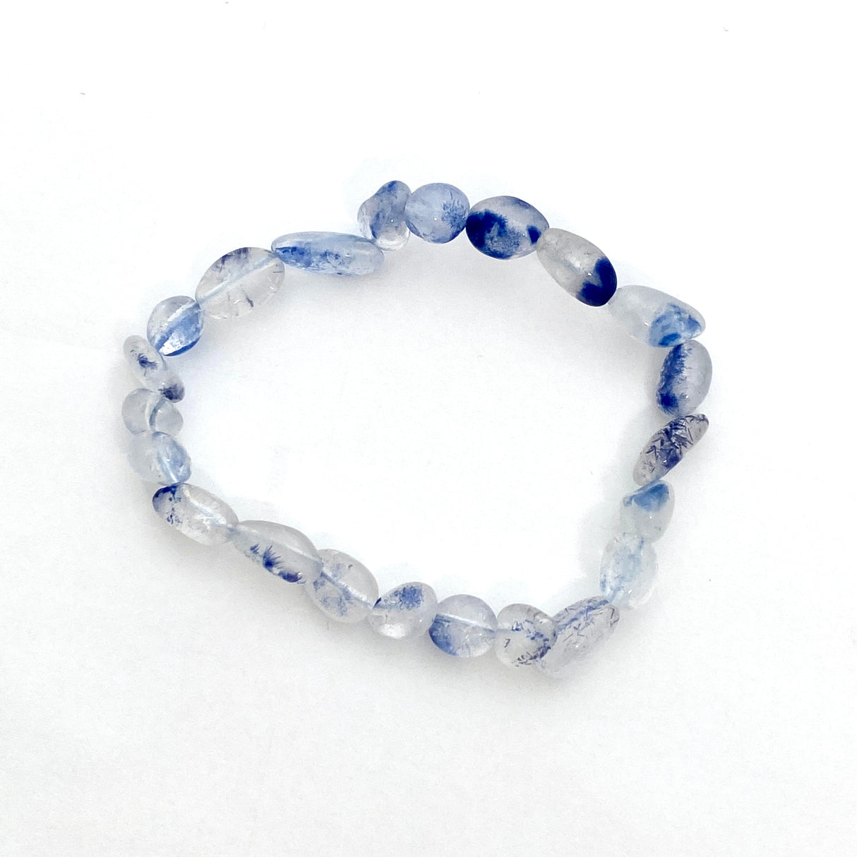 Dumortierite in Quartz Bracelet