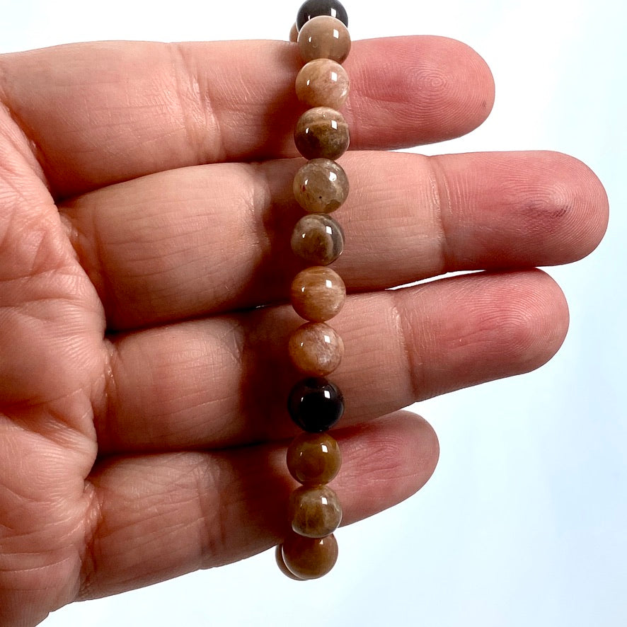 Moonstone (Black and Mixed Colour) Bracelet