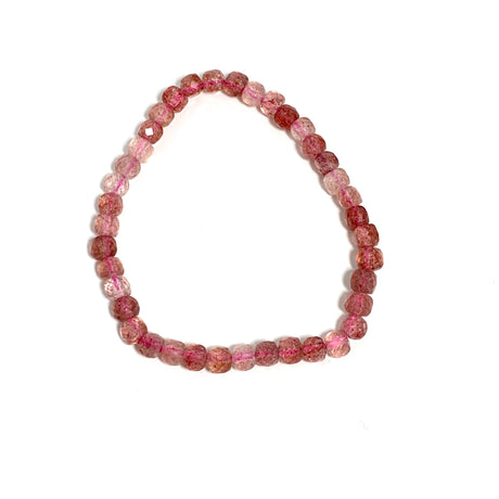 Faceted Square Gemstone Bracelet 3-4mm