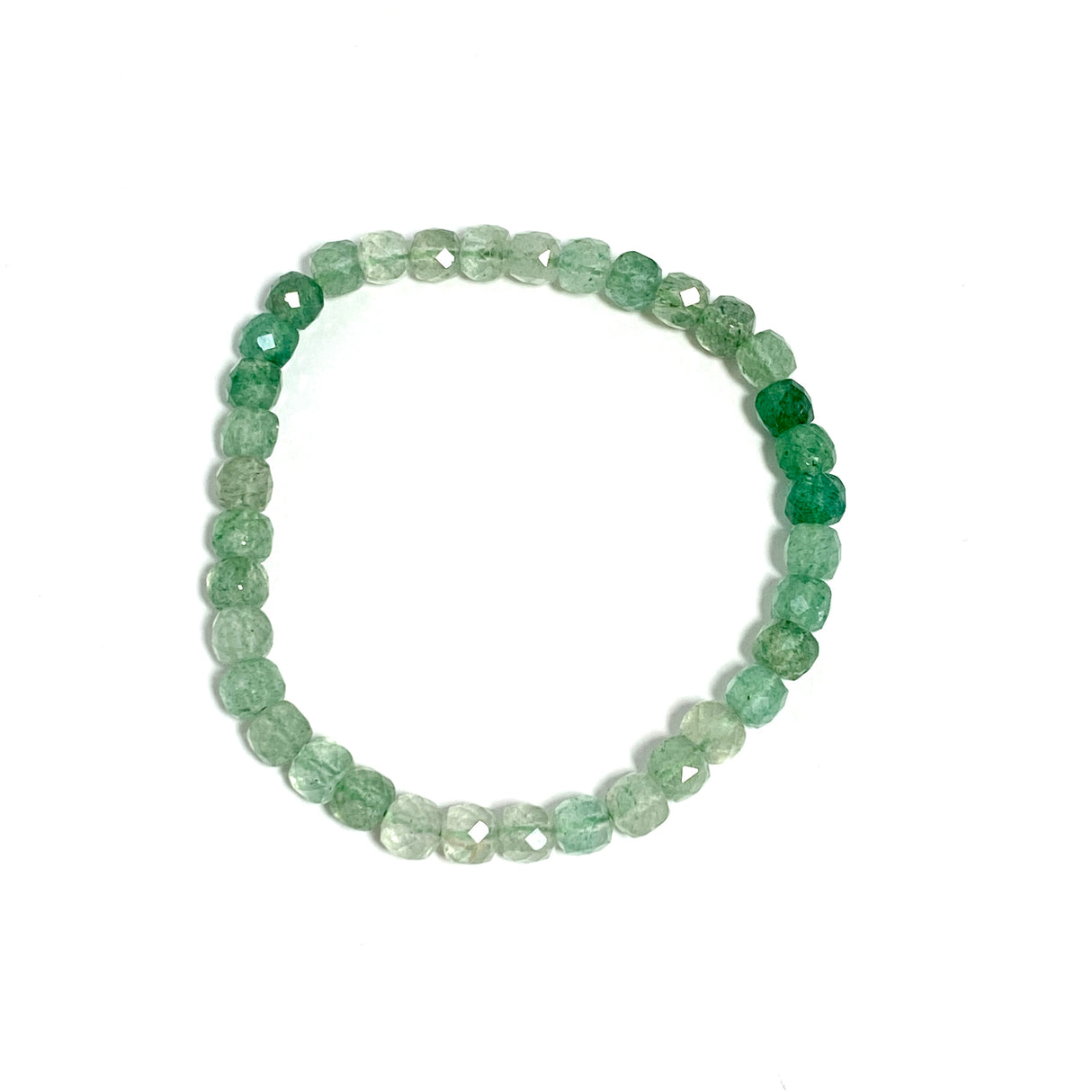 Faceted Square Gemstone Bracelet 3-4mm