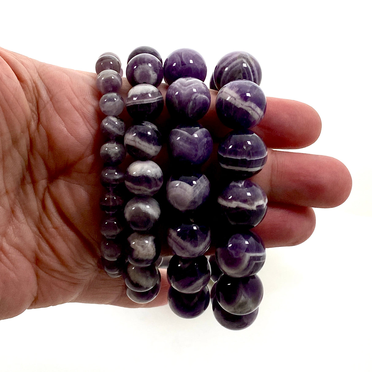 Chevron Amethyst Bracelet