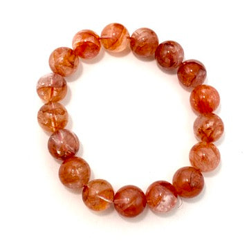 Red Hematoid "Fire Quartz" bracelet