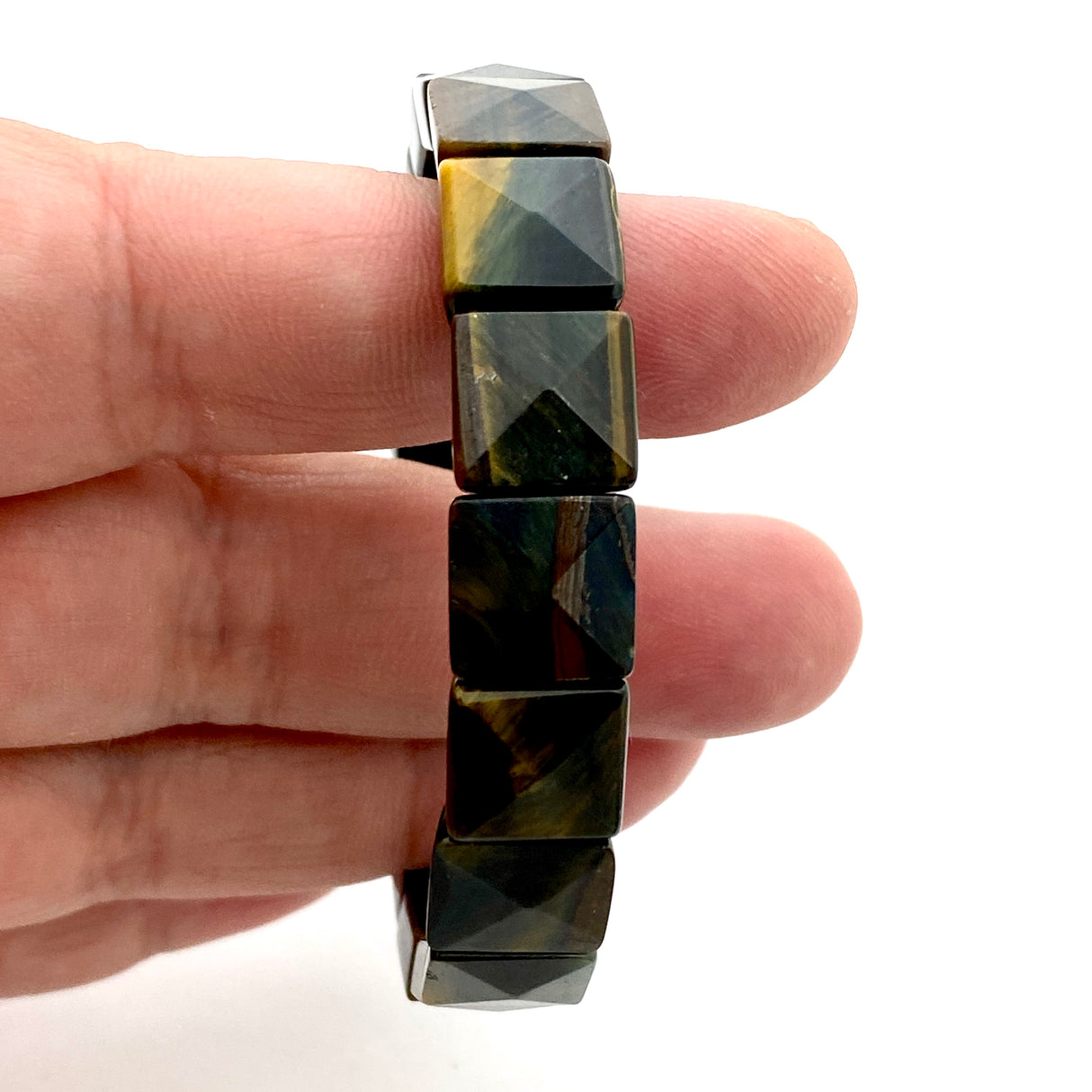 Tiger's Eye Bracelet Flat Square Facet