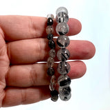 Black Tourmaline in quartz bracelet