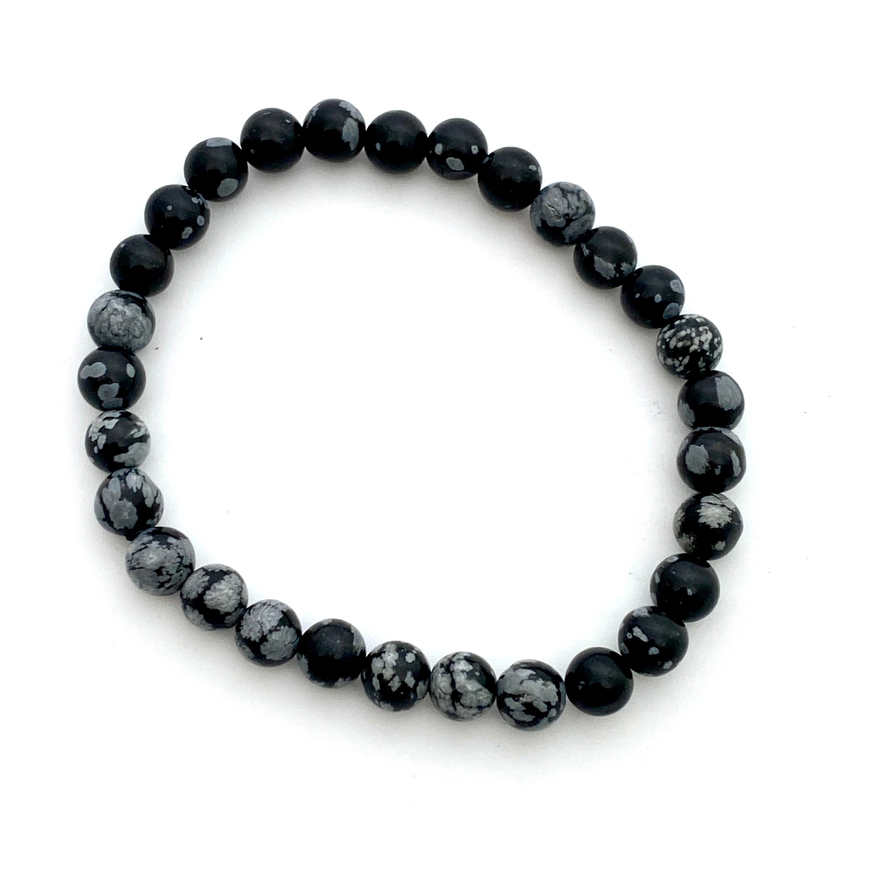 Mystical selling Snow Flack Obsidian Bracelet