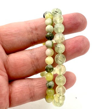 Prehnite with Epidote Bracelet