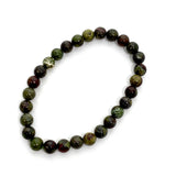 Dragon blood jasper (Bastite) bracelet