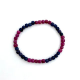 Faceted Square Gemstone Bracelet 5-6mm