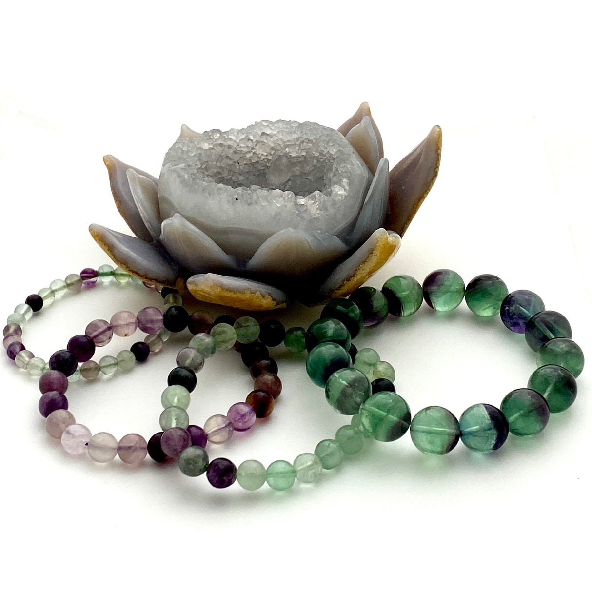 Fluorite bracelet (purple and green)