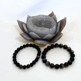 Silver Sheen Obsidian Bracelet