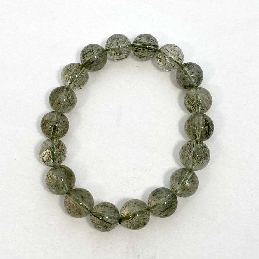 Epidote in Quartz Bracelet