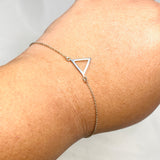 925 Sterling Silver Triangle Bracelet SSGJ-82