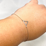 925 Sterling Silver Triangle Bracelet SSGJ-82