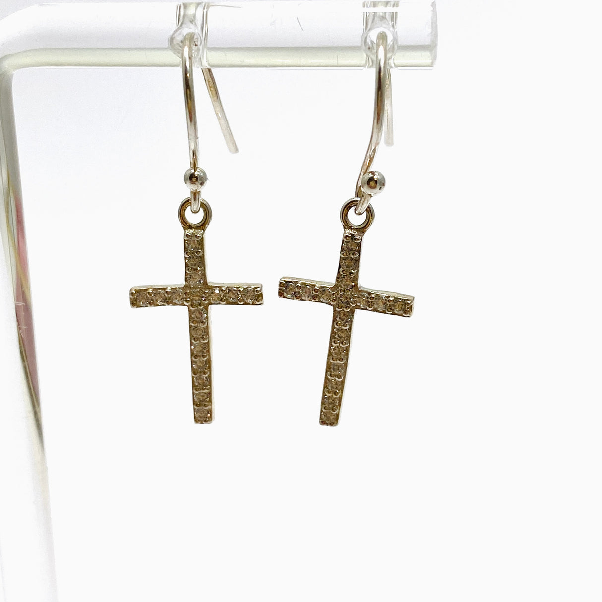 925 SS CZ Cross Earrings SE022