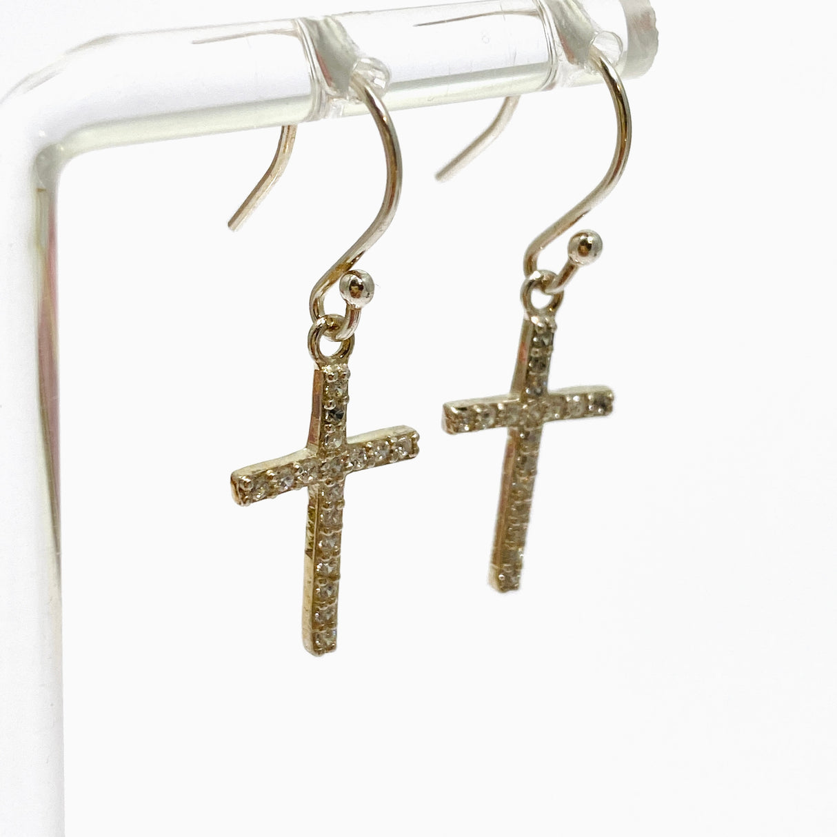 925 SS CZ Cross Earrings SE022