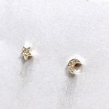 925 SS CZ Star Moon Studs 5mm SE1062