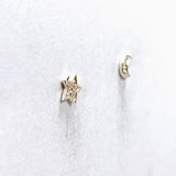 925 SS CZ Star Moon Studs 5mm SE1062