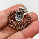 925 SS Eye of Horus Egyptian with Scarab Beetle Pendant SV50-739