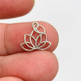 Sterling Silver Lotus Pendant SV50-613