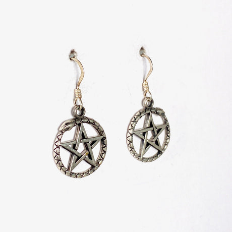 925 SS Pentagram Earrings 31x16mm - Nature's Magick