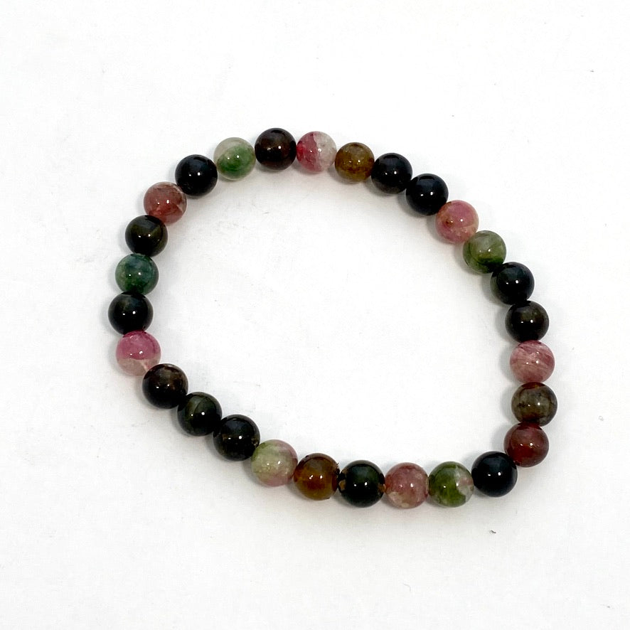 Tourmaline mixed colour bracelet