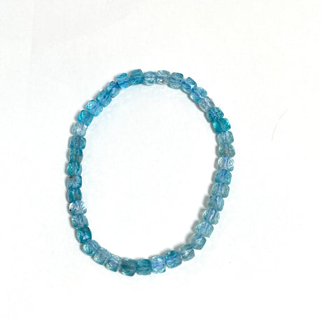 Faceted Square Gemstone Bracelet 3-4mm