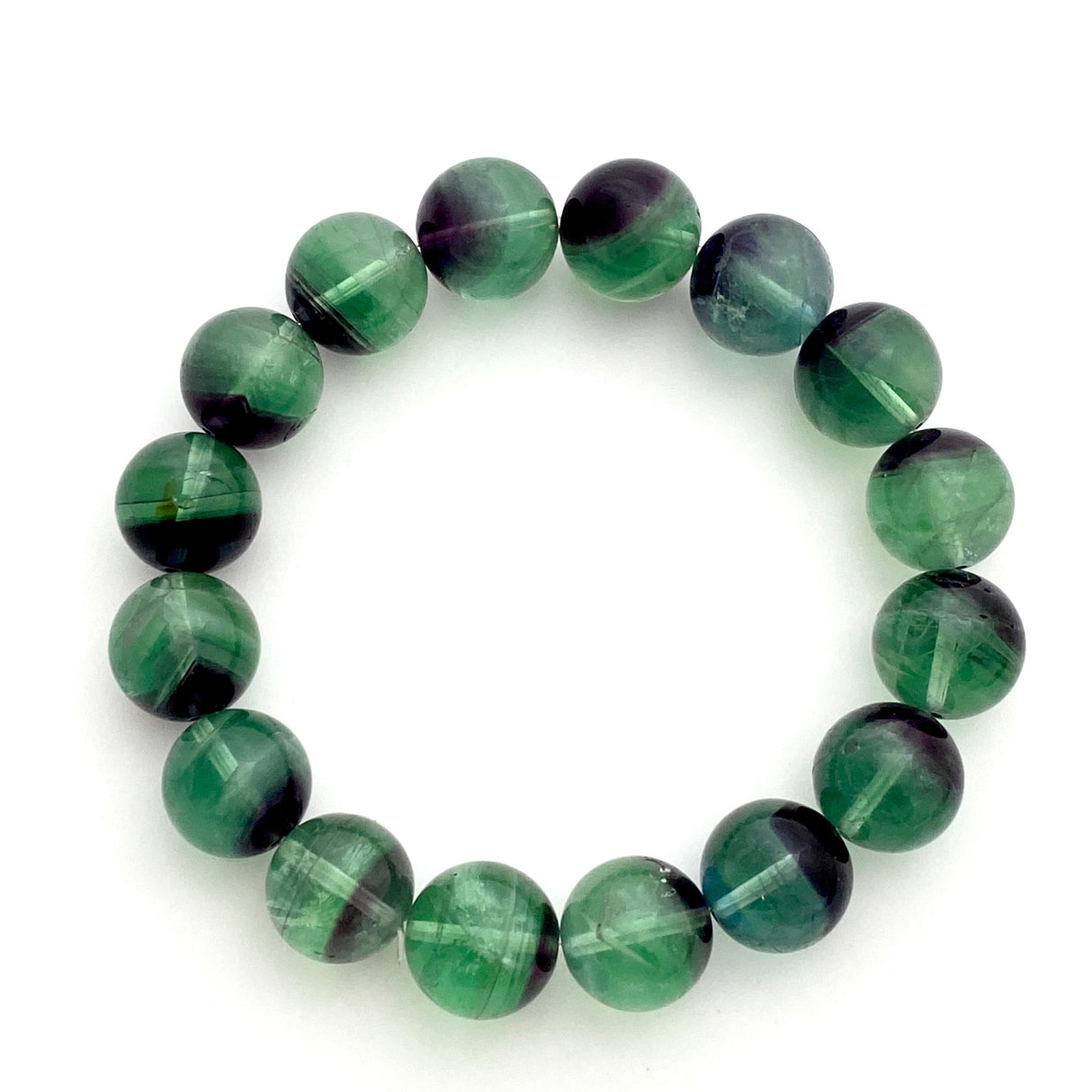 Fluorite bracelet (purple and green)