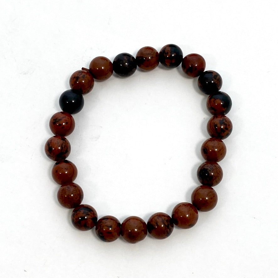 Mahogany obsidian bracelet