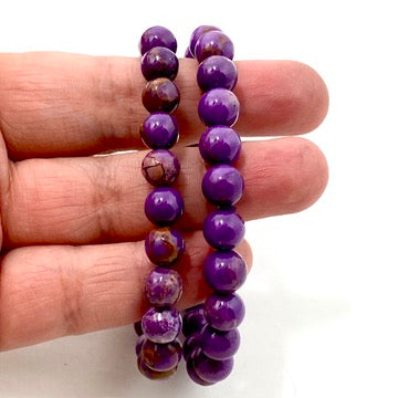 Phosphosiderite round beaded bracelet