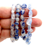 Dumortierite in Quartz Bracelet