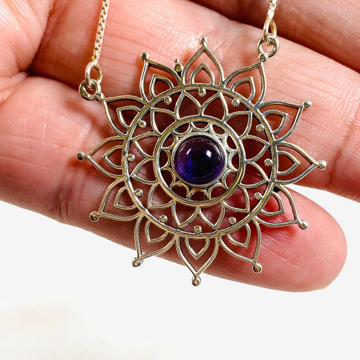 Amethyst Mandala Necklace NK340-AME