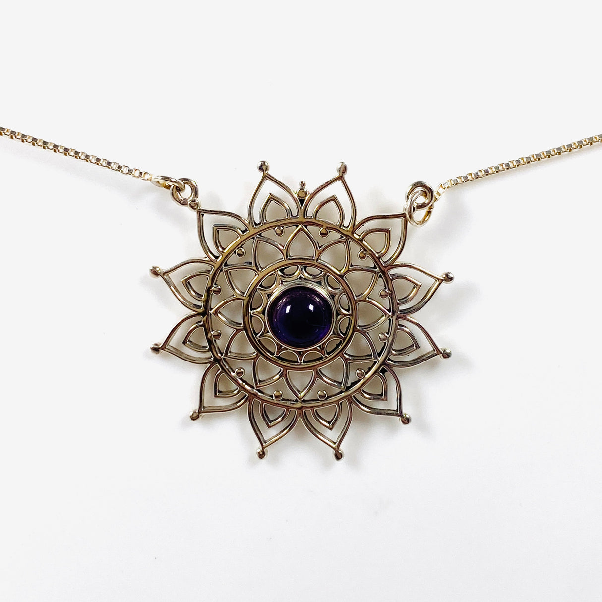 Amethyst Mandala Necklace NK340-AME