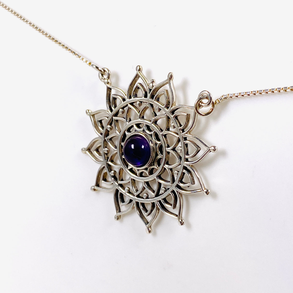 Amethyst Mandala Necklace NK340-AME