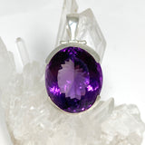 Amethyst Oval Faceted Pendant HPGJ-08