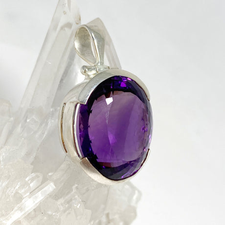 Amethyst Oval Faceted Pendant HPGJ-08