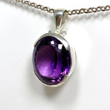 Amethyst Oval Faceted Pendant HPGJ-08